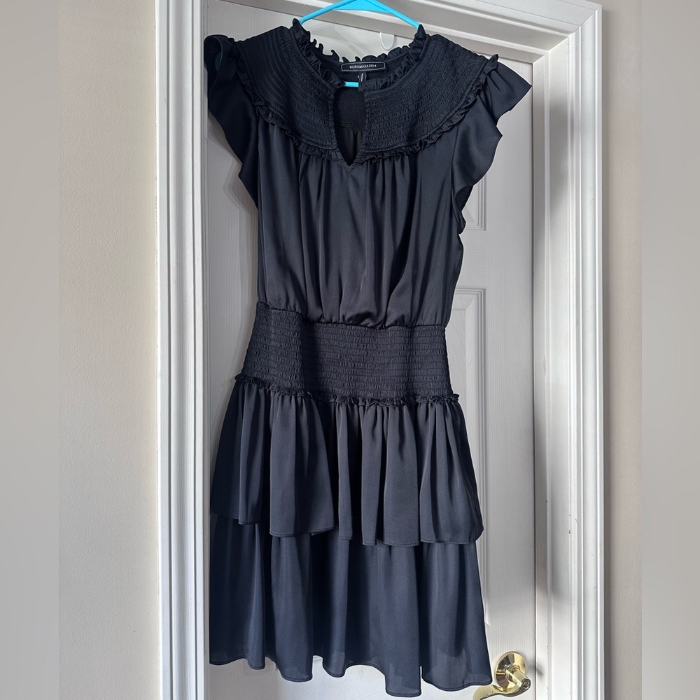 BCBG MaxAzria 
Fit and Flare Mini Dress (black)